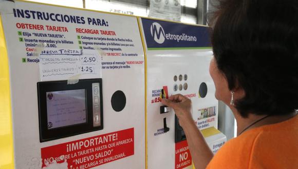 Metropolitano implementa 49 puntos externos para recargar tarjetas. (Perú21)