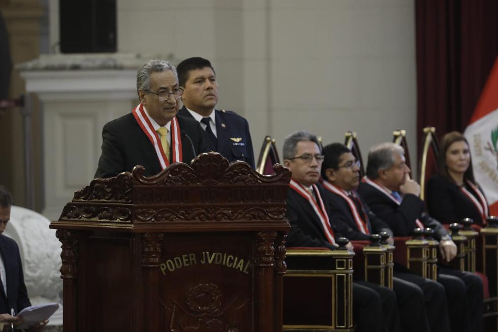 La ceremonia contó con la presencia del titular del Poder Judicial, José Luis Lecaros. (Foto: Anthony Niño de Guzmán / GEC)