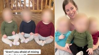 El video donde una mujer muestra su truco para diferenciar a sus sobrinos trillizos que son idénticos