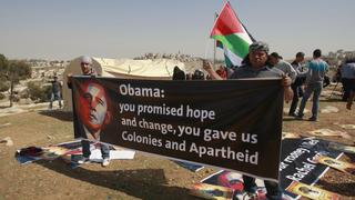 FOTOS: Palestinos protestan por visita oficial de Barack Obama a Israel