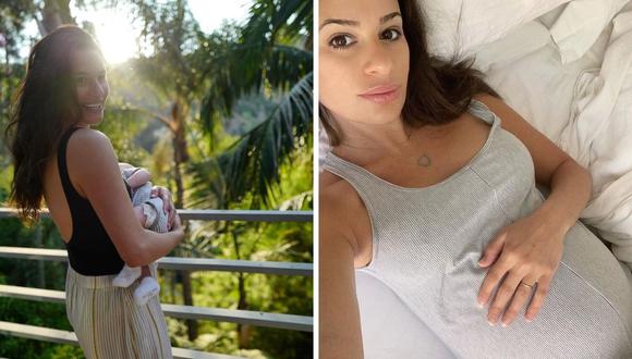 Lea Michele generó tendencia en redes sociales con tierna imagen de su familia en la playa. (Foto: Instagram / @leamichele).