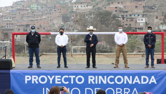 Nueva Rinconada. Los encarcelados Pedro Castillo y Geiner Alvarado inauguraron el proyecto valorizado en más de S/1,226 millones. (Presidencia)