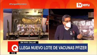 Callao: Llega nuevo lote con 560 mil vacunas Pfizer