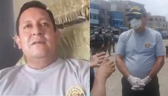 El policía Romel Vásquez señaló que se sintió abandonado en Trujillo y con temor, por lo que decidió a decidió ponerse a buen recaudo. (Captura de TV)