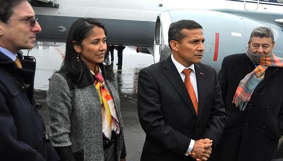 La pareja presidencial en su último viaje a Suiza. (Sepres)