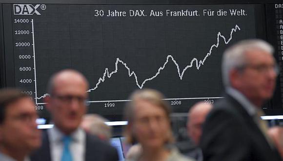 El índice DAX 30 de Frankfurt avanzó 0.82% este miércoles. (Foto: AFP)