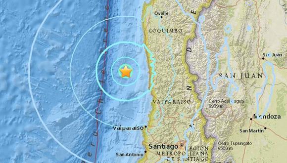 En la región metropolitana de Santiago el sismo tuvo una intensidad leve de magnitud 3 en la escala Richter. | Foto: Captura
