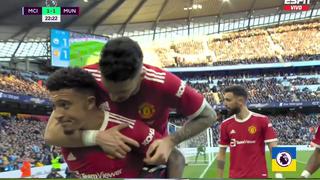Jadon Sancho marca el empate de Manchester United ante Manchester City por la Premier League