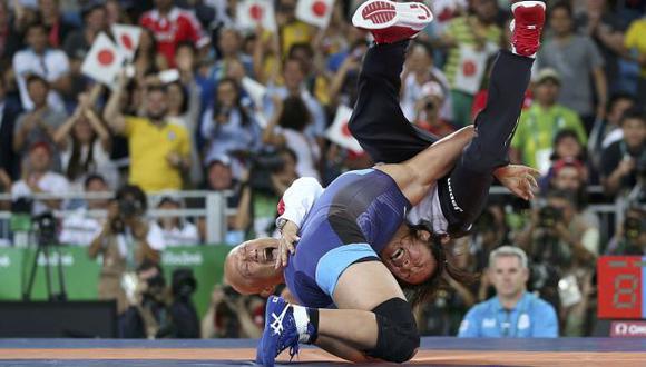 Gracias a sus habilidades en la lona, la nipona le entregó a Japón el cuarto oro en lucha libre. (Reuters)