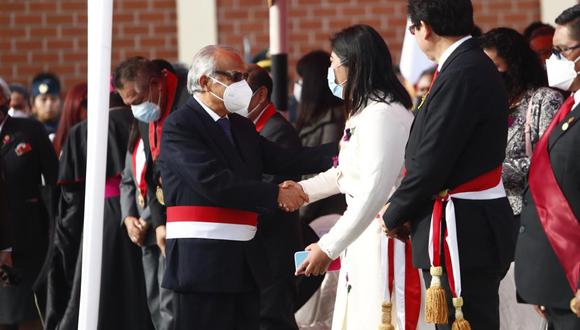 Aníbal Torres acompañó al presidente Pedro Castillo a una actividad en Tacna. (Foto: Presidencia)