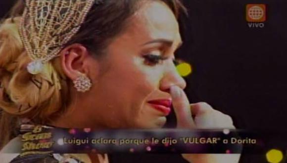 Dorita Orbegoso rompió en llanto en ‘El gran show’ tras declaraciones de Luigi Carbajal. (América)