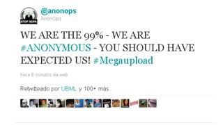 Ataque de Anonymous tras cierre de Megaupload