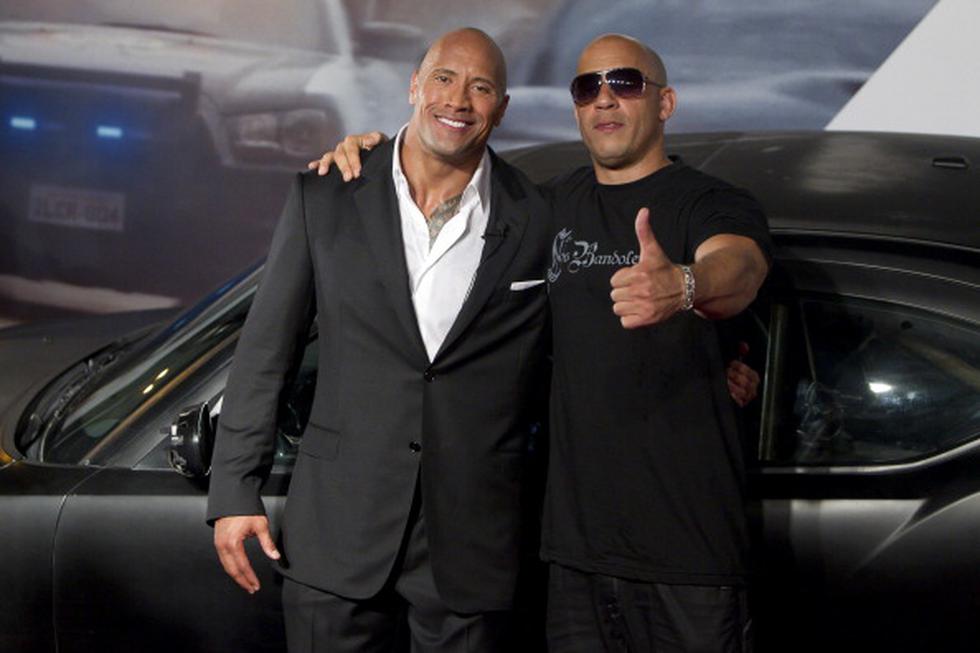 Vin Diesel y Dwayne Johnson. (Getty Images)