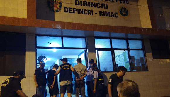 Los detenidos fueron trasladados a la Depincri del Rímac para las diligencias policiales correspondientes. (Foto: Municipalidad de Lima)