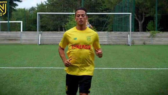 Cristian Benavente podría tener sus primeros minutos este sábado en la Ligue 1. (Foto. FC Nantes)