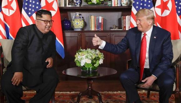 El mandatario de Corea del Norte, Kim Jong-un, y su homólogo estadounidense, Donald Trump. (Foto: AP)