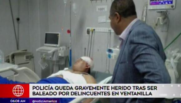 Médicos retiraron bala alojada en el cerebro del suboficial (Captura: América Noticias)