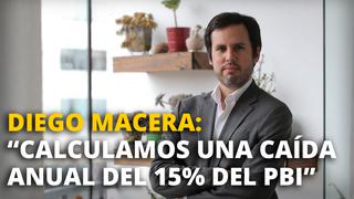 Diego Macera afirma que se calcula una caída anual del 15% del PBI