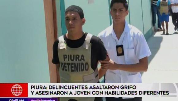 Asesinato y robo en un grifo de Piura. (Foto: Captura América Noticias)