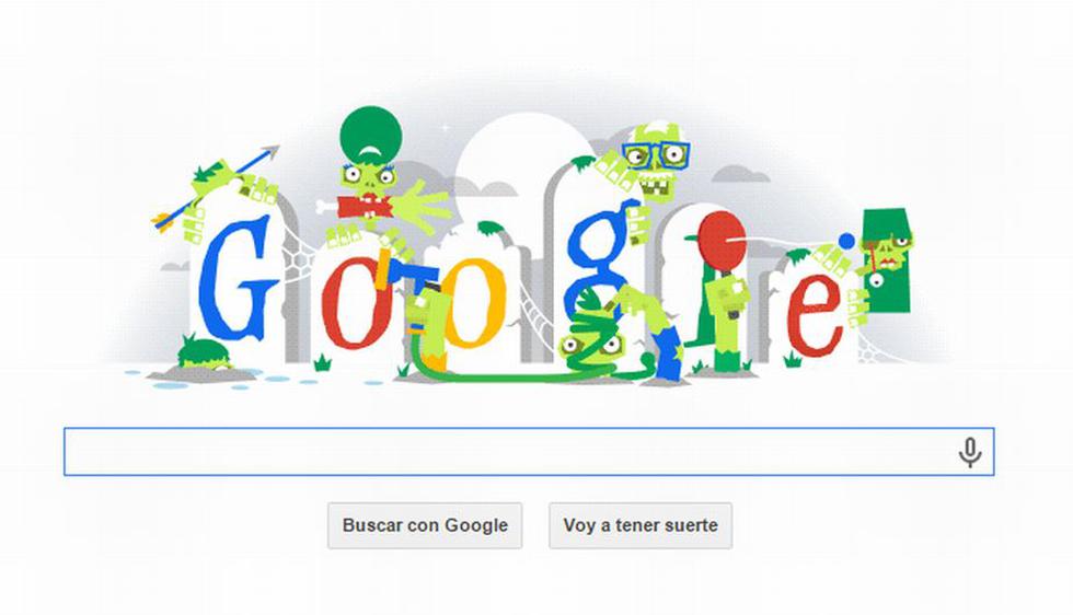 Google celebra Halloween con originales doodle. (Captura: google.com)