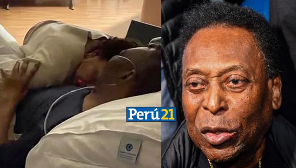 Kely Cristina Nascimento compartió una foto abrazando a su padre en la cama del hospital donde permanece internado.