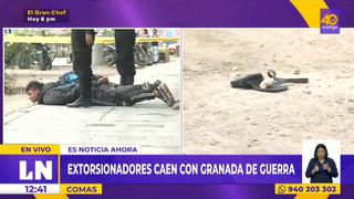 Capturan con granada de guerra a presuntos extorsionadores en el distrito de Comas