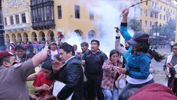 REVUELTA. Huancaínos exigen que se ejecuten obras con celeridad. (USI)