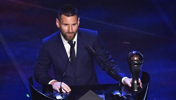 Lionel Messi fue elegido el mejor jugador en la gala de The Best. (Foto: AFP)