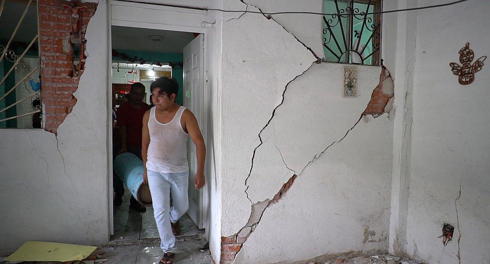Vista este miércoles de una vivienda afectada debido al sismo de 7,5 de magnitud en la localidad Crucecita, municipio de Huatulco en el estado de Oaxaca (México).  (Foto: EFE/ Daniel Ricardez)