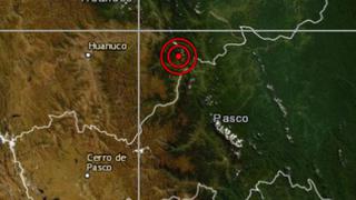 Sismo de magnitud 4,1 se registró en Oxapampa esta madrugada
