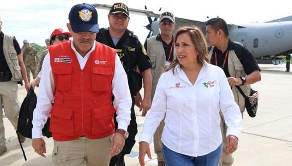 Dina Boluarte visita Piura acompañada por miembros del Gabinete Ministerial. (Foto: Presidencia)