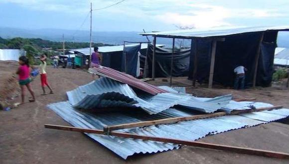 Tarapoto: Fuertes vientos dejan sin techo a varias viviendas. (Diario Voces)