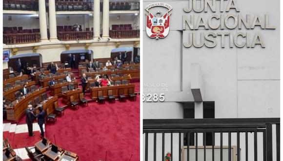 Congreso decidirá este viernes la fecha de la votación de la remoción de la JNJ. (Fotos: Andina)