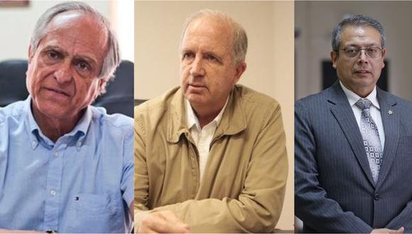 Francisco Diez Canseco, Fernando Cillóniz y Pedro Angulo no fueron inscritos como candidatos presidenciales por sus partidos. (Foto: GEC)