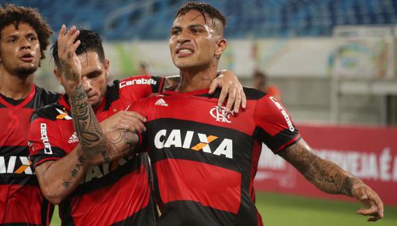 Paolo Guerrero volvió a marcar con el Flamengo tras magistral asistencia de Miguel Trauco. (USI)