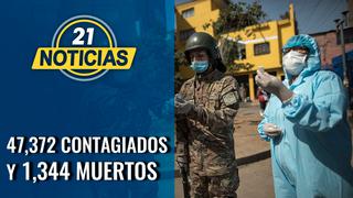 Coronavirus en Perú: 47 372 contagiados y 1 344 muertos por COVID-19 