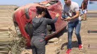 'Esto es guerra': Paloma Fiuza sufrió accidente en la Panamericana Sur [VIDEO]