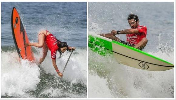 Vania Torres y Tamil Martino aseguraron medallas en SUP en los Panamericanos de Surf. (Foto: Panam Sports)