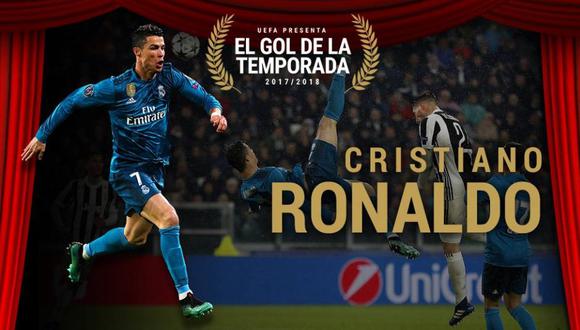 Cristiano Ronaldo se lleva el reconocimiento al mejor gol del año (Foto: Difusión).