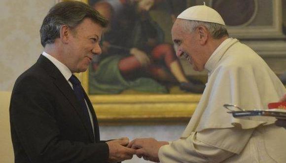 Papa Francisco se reune hoy con el presidente Juan Manuel Santos (AFP)