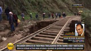Carretera Central bloqueada: Habilitarán tren para ayudar a trasladarse a varados por huaico [Video]
