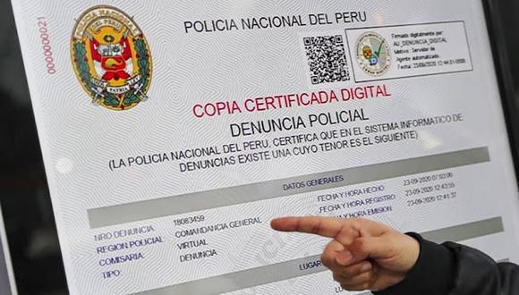 Los ciudadanos pueden tramitar de forma virtual su denuncia ante la PNP por pérdida o robo de DNI, carnet universitario, DNI, fotocheck de trabajo, licencia de conducir, SOAT y pasaporte, entre otros. (Foto: Difusión)