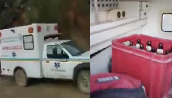 Coronavirus: Policía halló ambulancia con cajas de cerveza en su interior