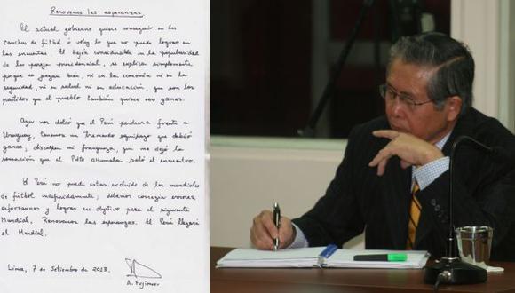 Alberto Fujimori dejó de lado sus pedidos de libertad y escribió sobre fútbol. (Peru21)