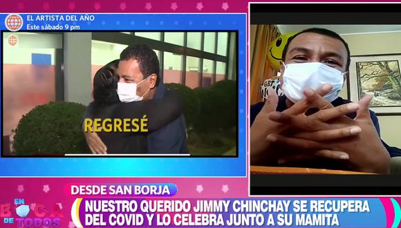 Jimmy Chinchay reaparece en el programa "En boca de todos" tras superar el coronavirus. (Foto: Captura América TV)