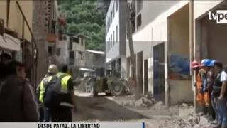 Derrumbe en Pataz: Hallan dos personas atrapadas entre escombros y aceleran rescate