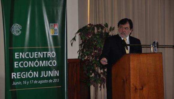 El gerente de Política Monetaria del BCR, Jorge Estrella, participó en un evento en Junín. (Andina/Sonia Millones)
