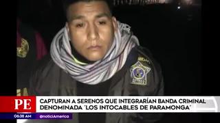 Barranca: detienen a dos serenos que formarían parte de banda criminal