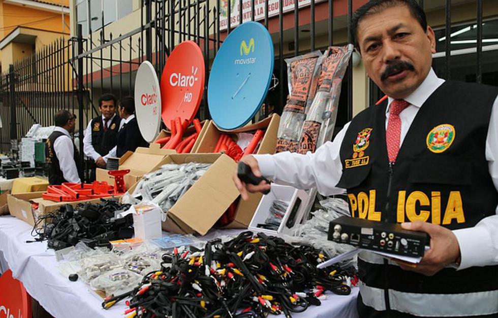 Santa Anita: Sujeto captaba ilegalmente señal de 380 canales nacionales e internacionales. (Andina)