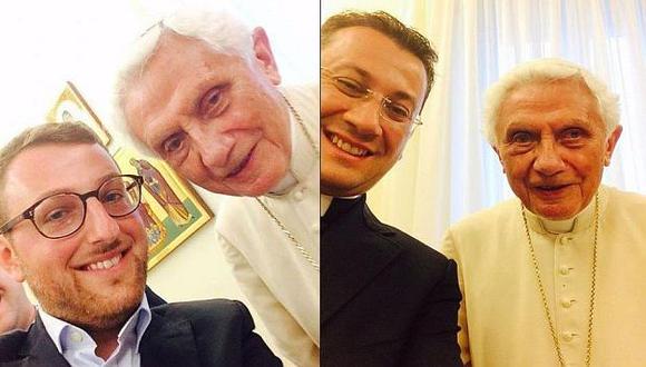 Giuseppe Ricardi (en la foto del lado izquierdo) dijo que era el selfie más bello del mundo. (@jppreis en Twitter)